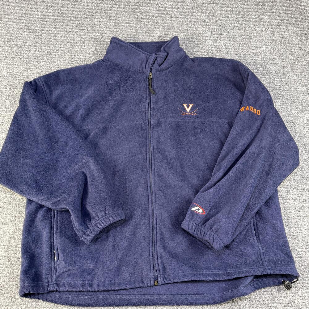 Vintage Virginia Cavaliers Jacket Mens 2XL Navy NCAA Football Pro Player Fleece